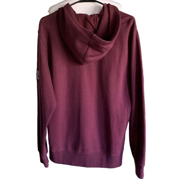 LL Bean 1912 Womens Pullover Hooded Sweatshirt Wine Sz M - Picture 2 of 10